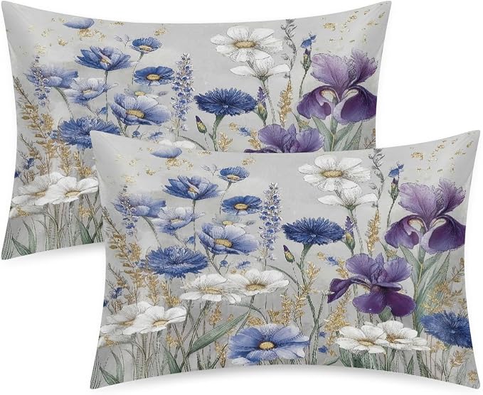 Purple White Wildflowers