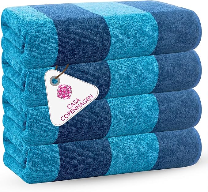 Malibu Beach Towels, 4 Pieces - Blue