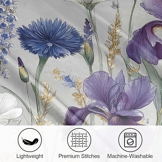 Purple White Wildflowers