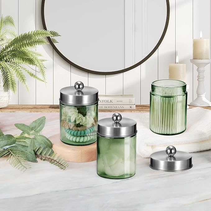 Jar Sage Green/Lid Brushed Nickel