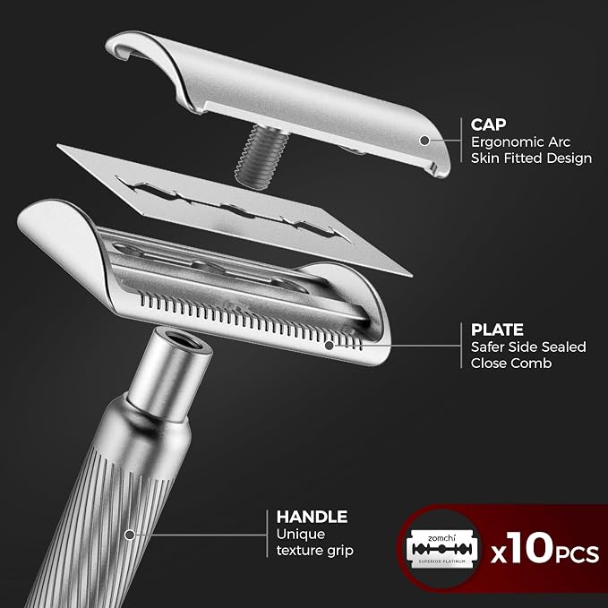 Noble Silver Razor with Stand