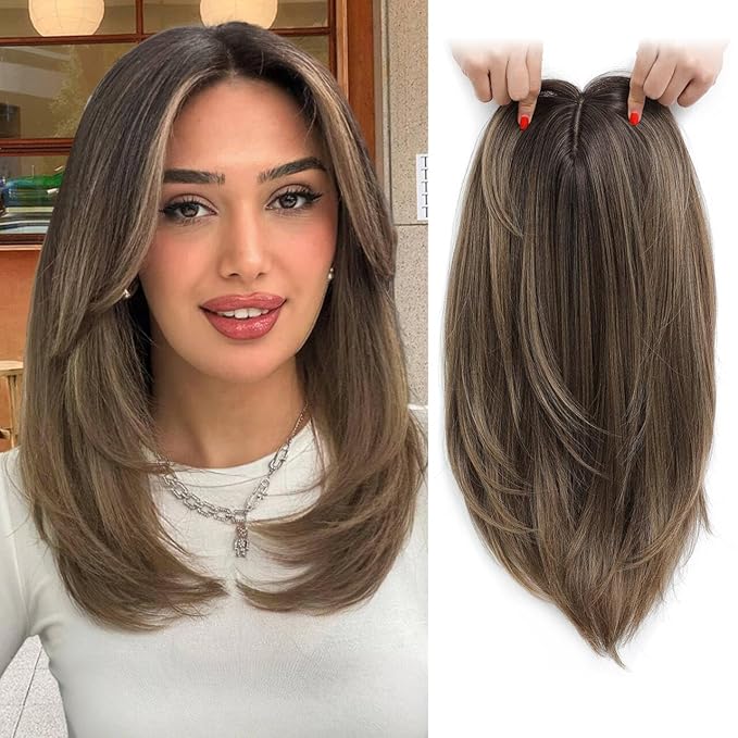 Dark Ash Brown with Honey Blonde Highlights