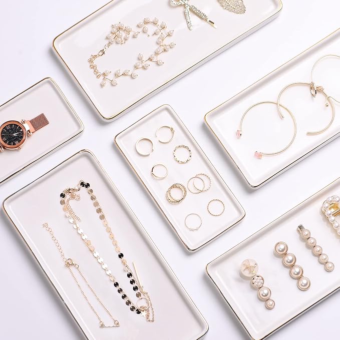 White With Gold Line Set/1