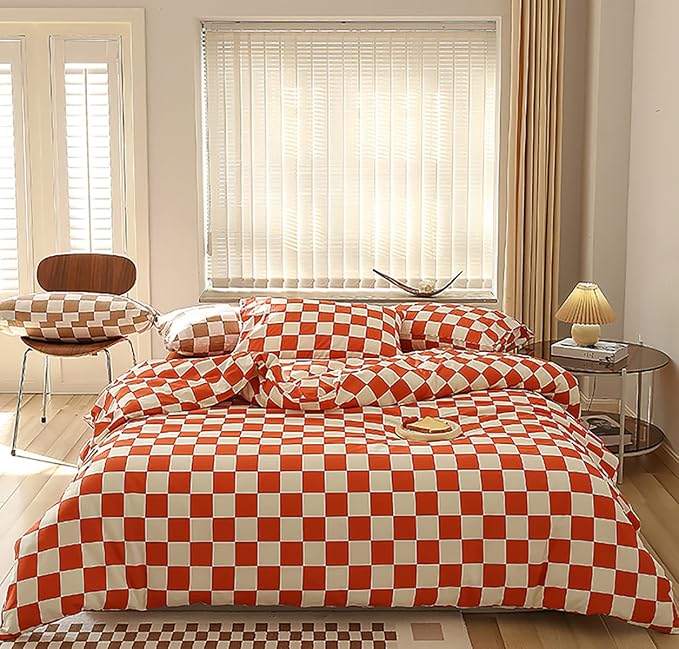 Grid Orange White