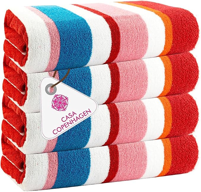 Bora Bora Beach Towel, 4 Pieces - Pink