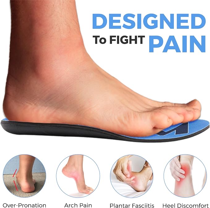 Blue -Maximum Support for Walking & Running Shoes
