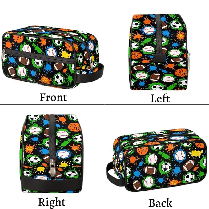 Colorful Splashes Sports Balls Pattern