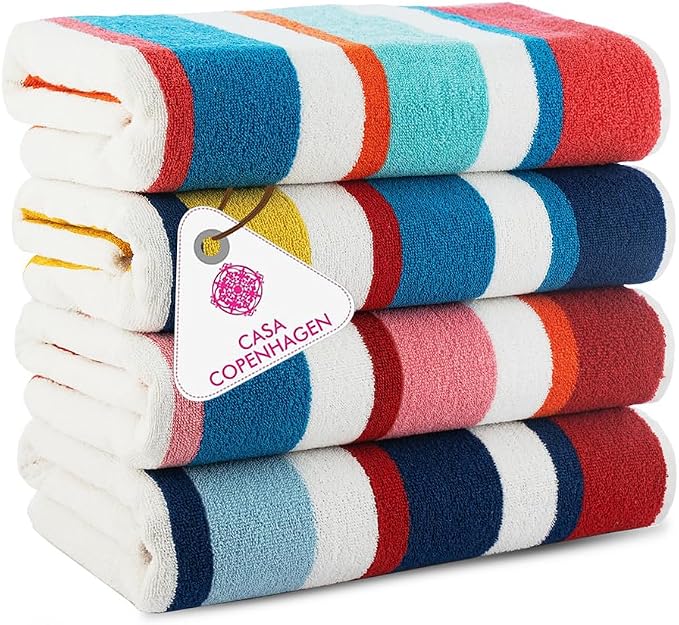 Bora Bora Beach Towel, 4 Pieces - Pink, Red, Yellow, Turquoise