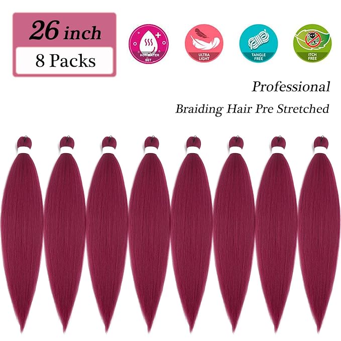 Burgundy Braiding Hair