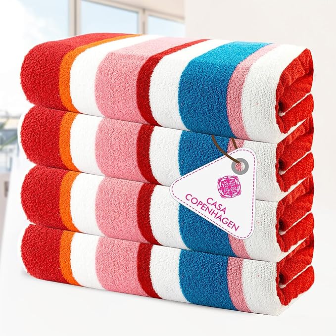 Bora Bora Beach Towel, 4 Pieces - Pink