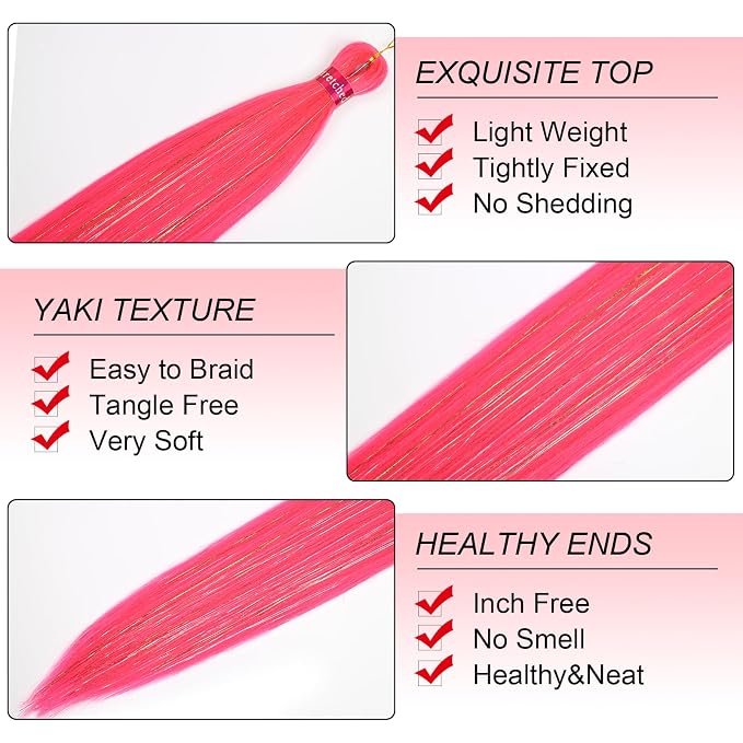 hotpink with tinsel