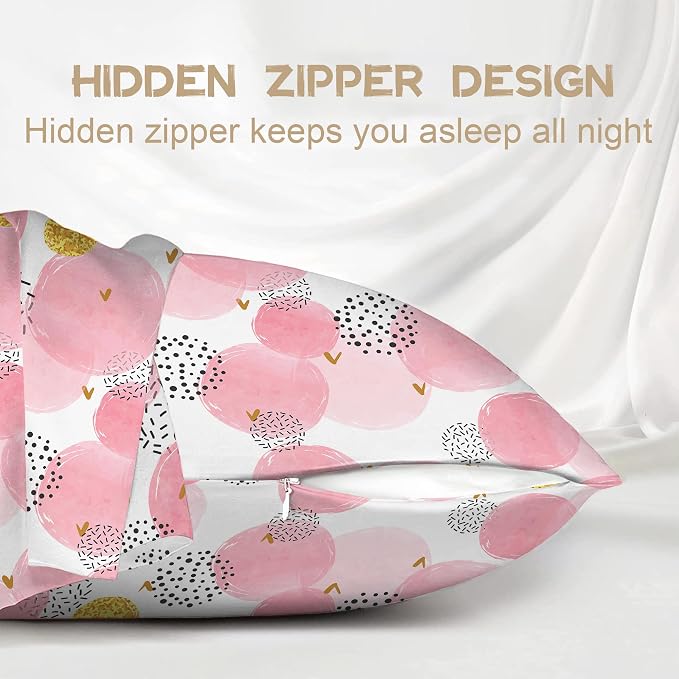 Pink Golden Dot Polka