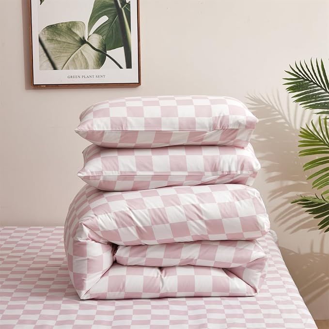Grid Pink White