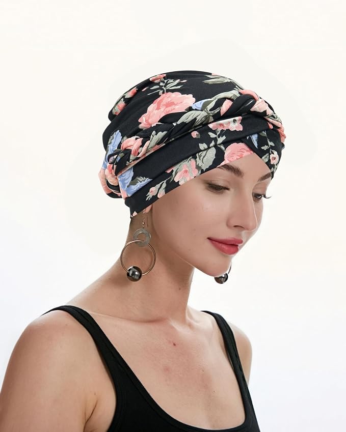 Braid Floral Pink Black