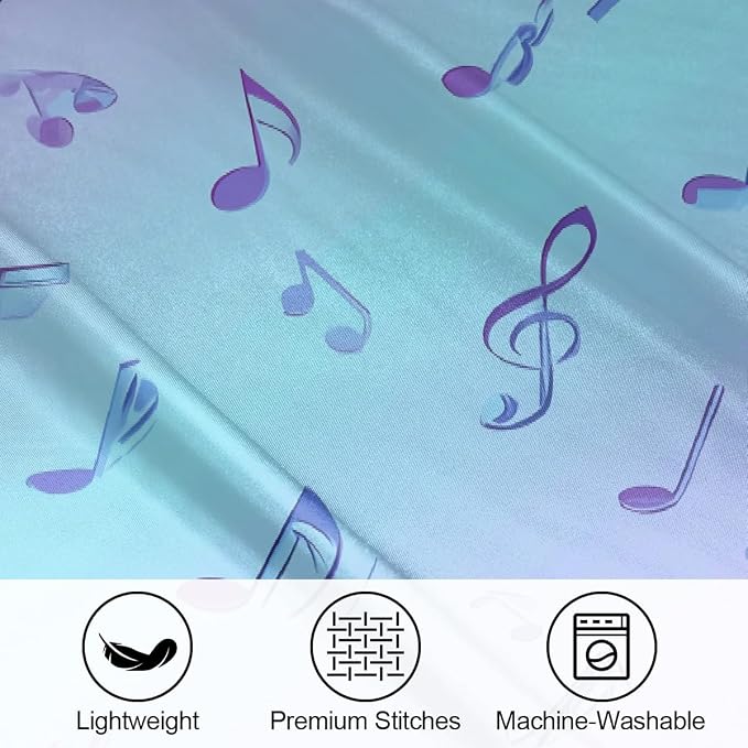 Musical Symbols Neon Blue