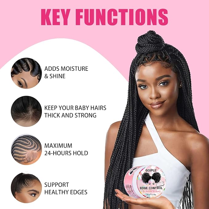 edge control & black castor oil-7pcs