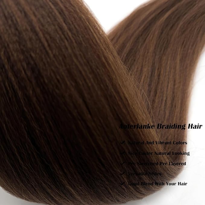 Mixed Honey Blonde Brown Braiding Hair Pre Stretched