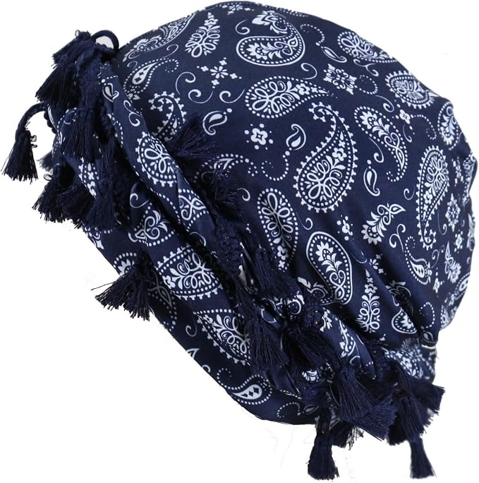 Paisley-navy Blue