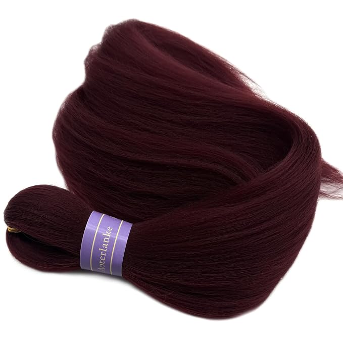 Dark Red Braiding Hair Pre Stretched