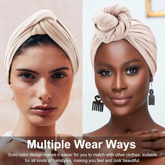 2 Pack Head Wrap: Apricot, Black