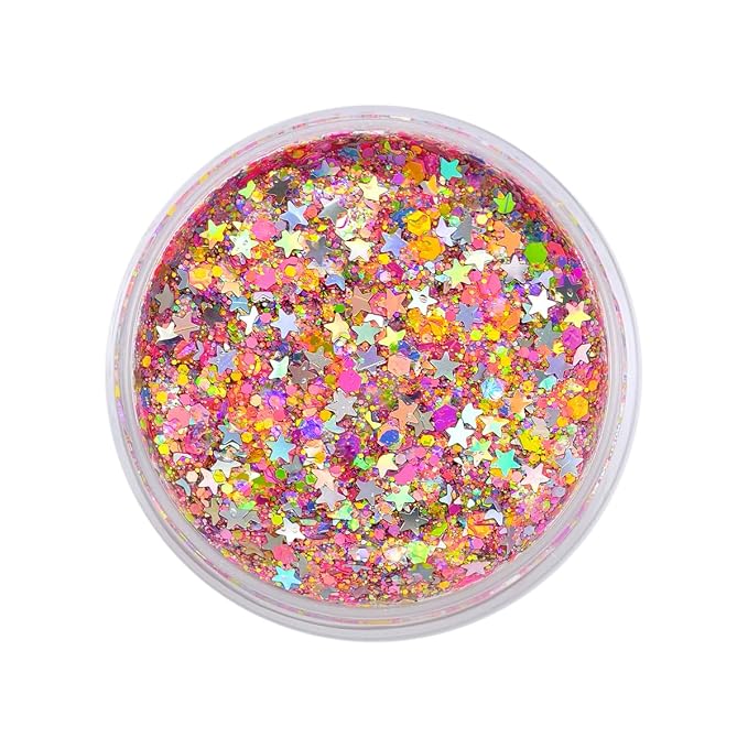 Neon Rainbow Glitter Gel