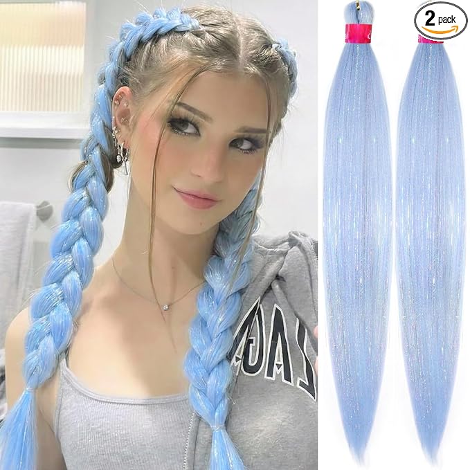 baby blue mix tinsel