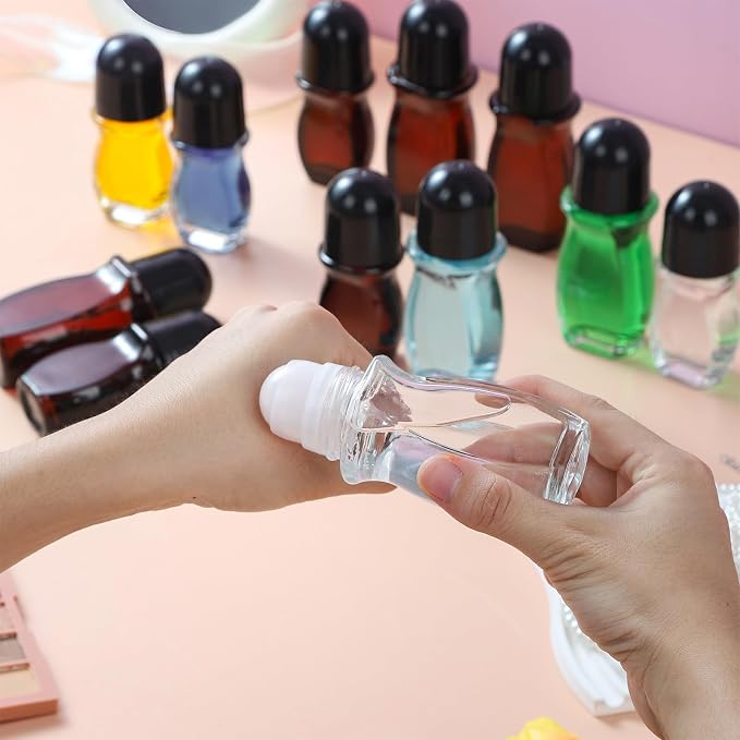 Pink Roller Clear Bottle