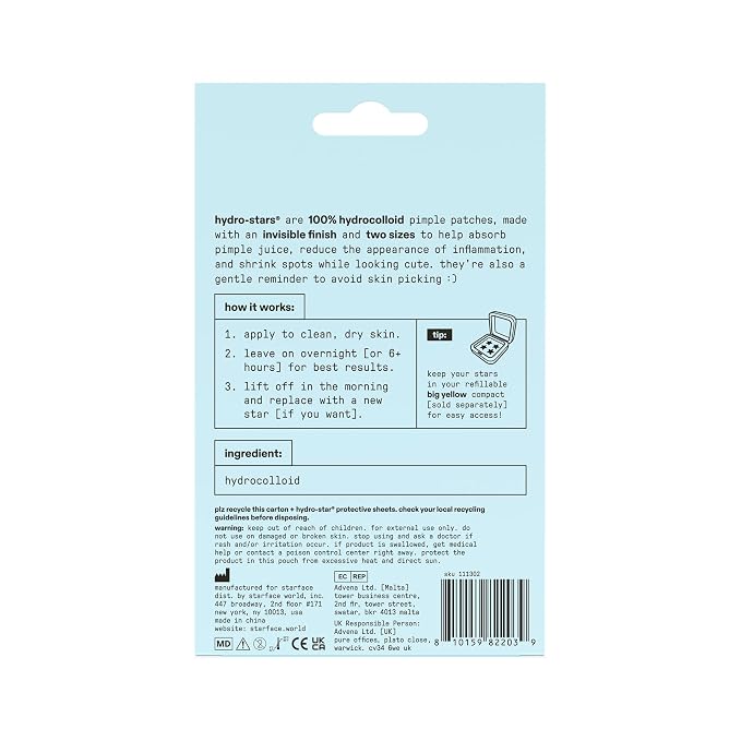 Clear Hydrocolloid Stars