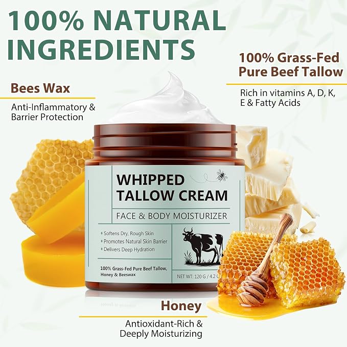 Beef Tallow with Honey 4.2oz