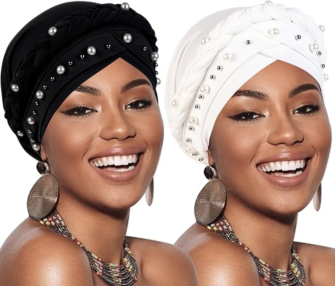 2 Pack Twisted Braid: Pearls White, Black