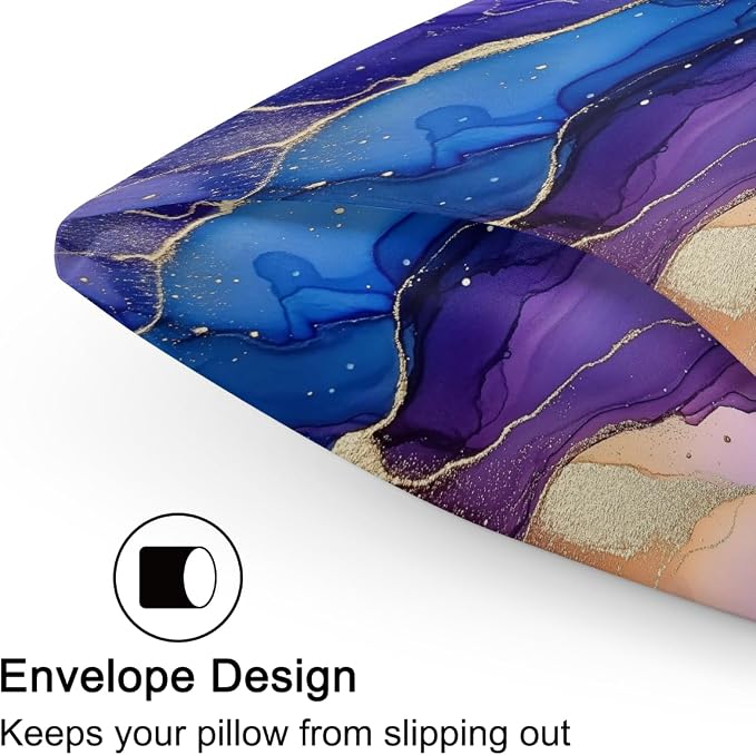 Gold Purple Marble Ink