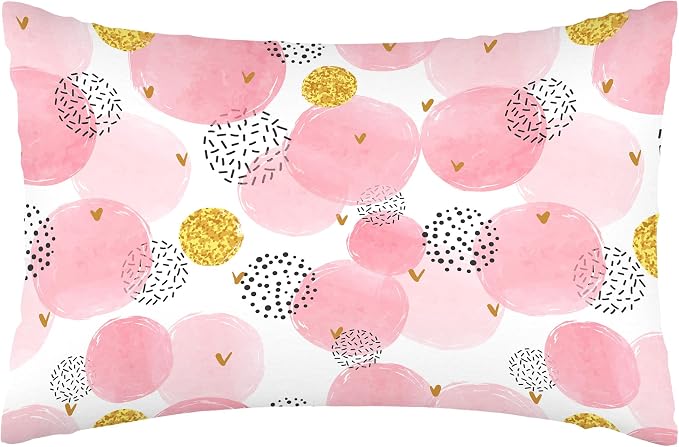 Pink Golden Dot Polka