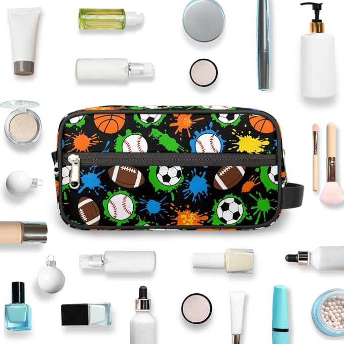 Colorful Splashes Sports Balls Pattern