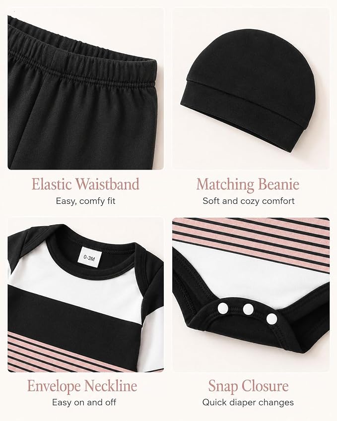 Black Beige Stripe