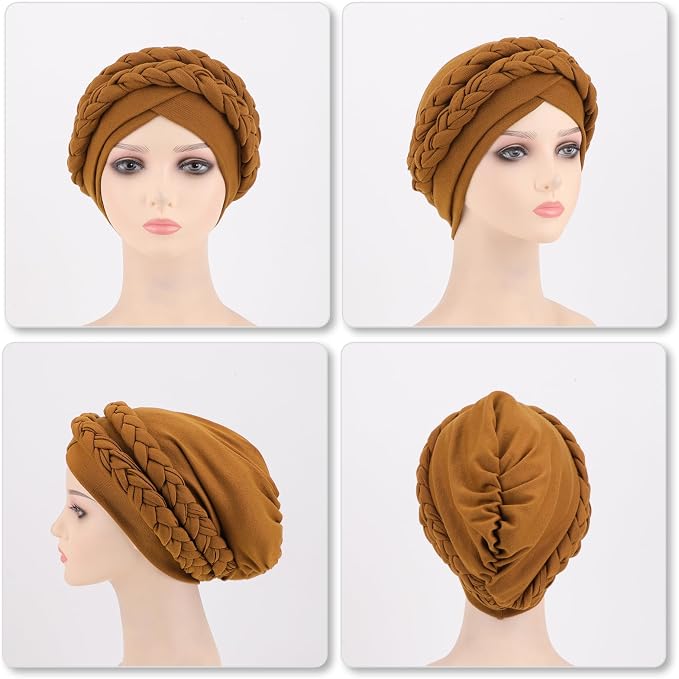 3 Pack Double Braids: White, Brown, Black
