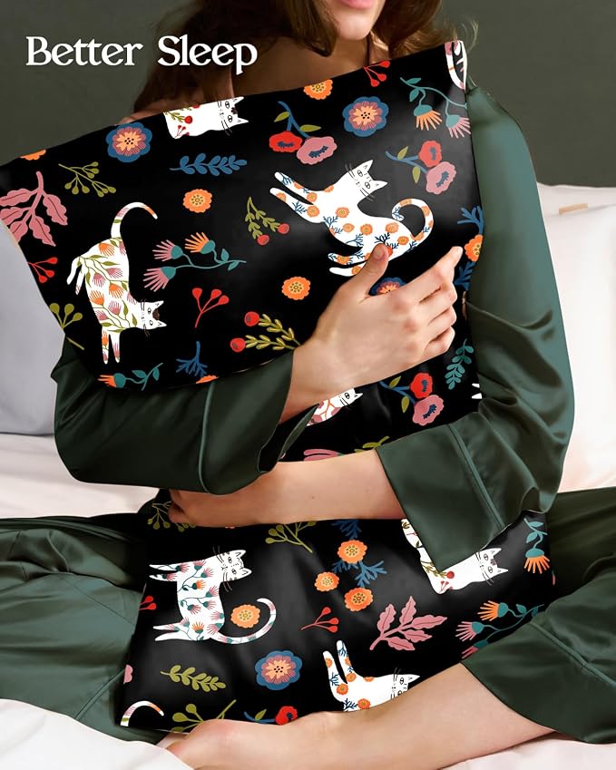 Black Flower Cats