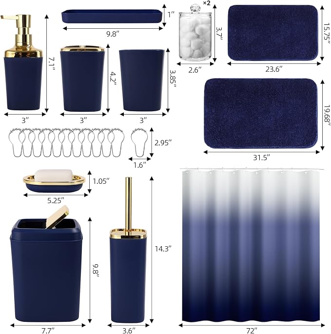 Navy Blue and Gold