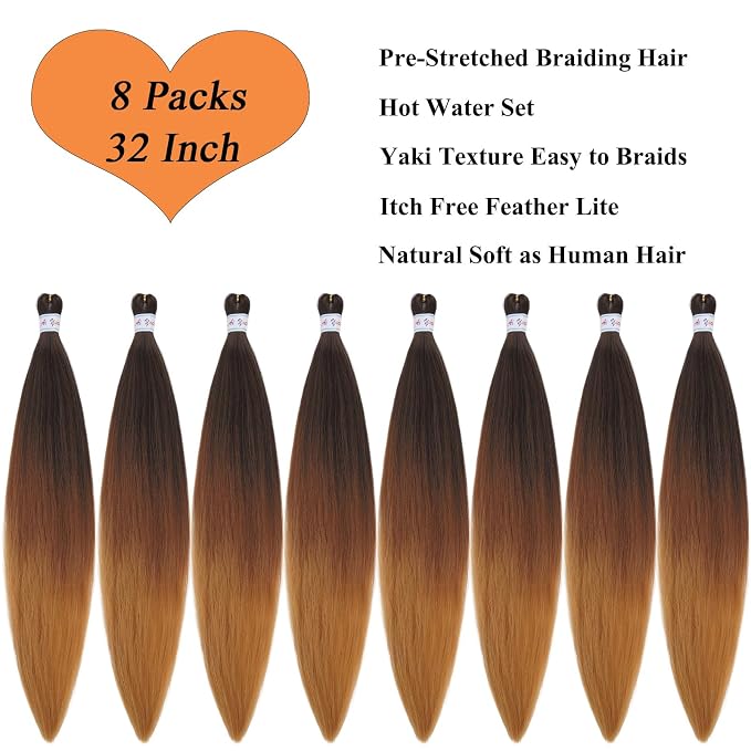 1b/30/27 Braiding Hair 8 Packs
