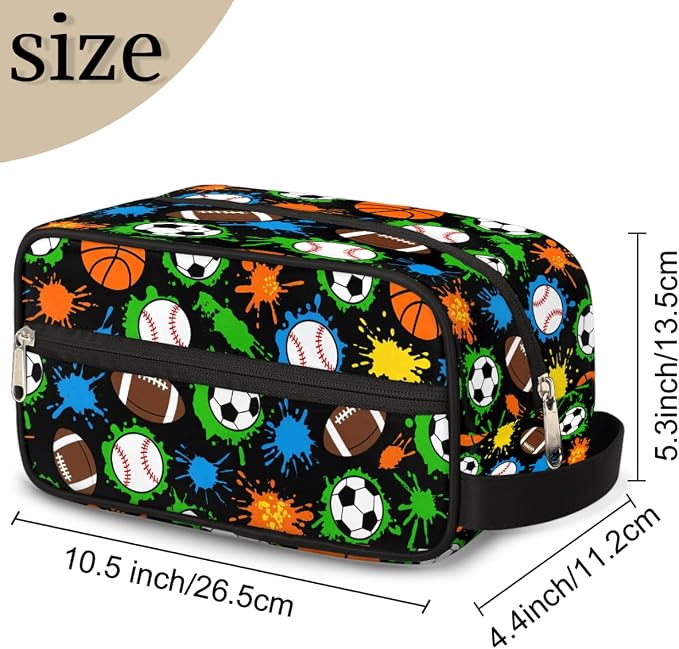 Colorful Splashes Sports Balls Pattern