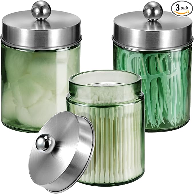 Jar Sage Green/Lid Brushed Nickel