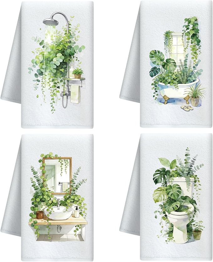 Bathroom and Green Plant
