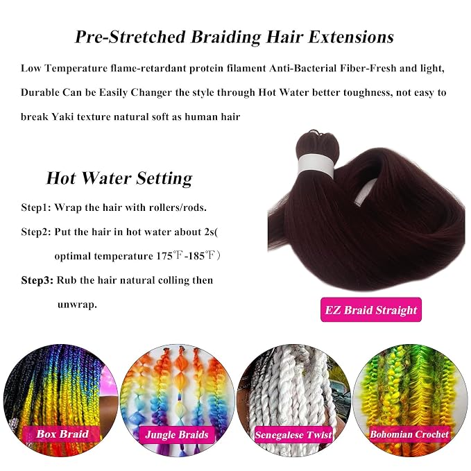 Dark Brown Braiding Hair 3 Packs