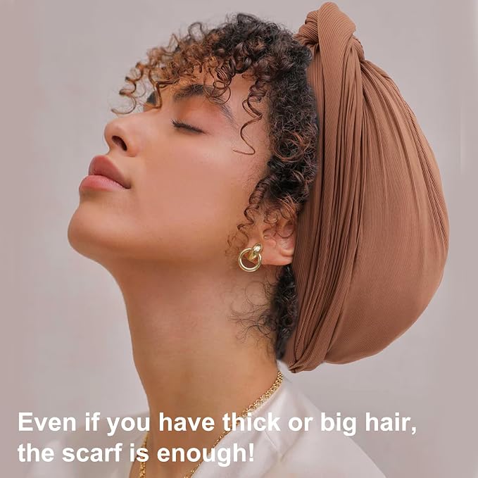 2 Pack Head Wrap: Black, Coffee