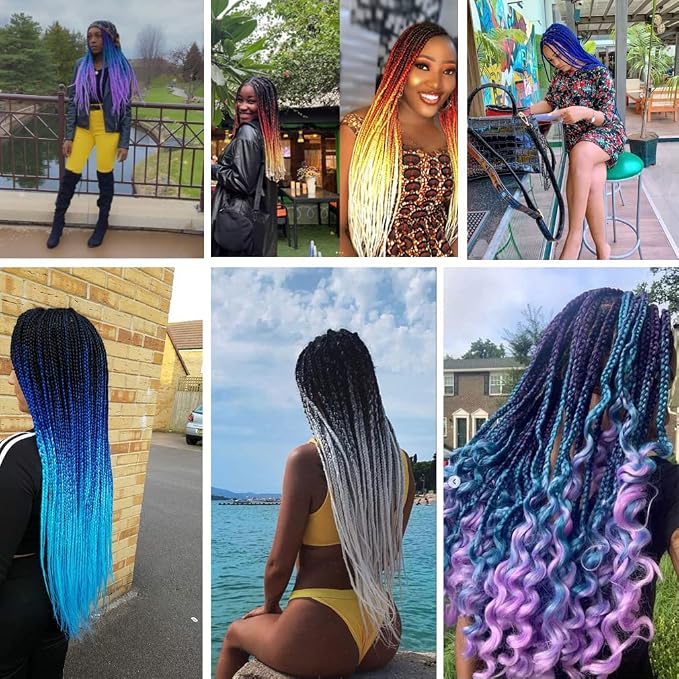Purple-Lake Blue-Light Purple