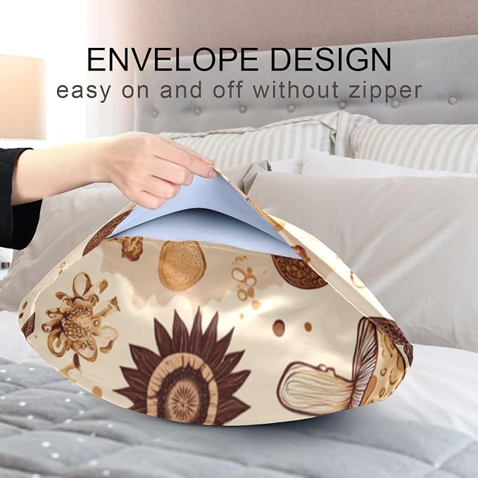 Bohemian Mushrooms Sunflower Beige