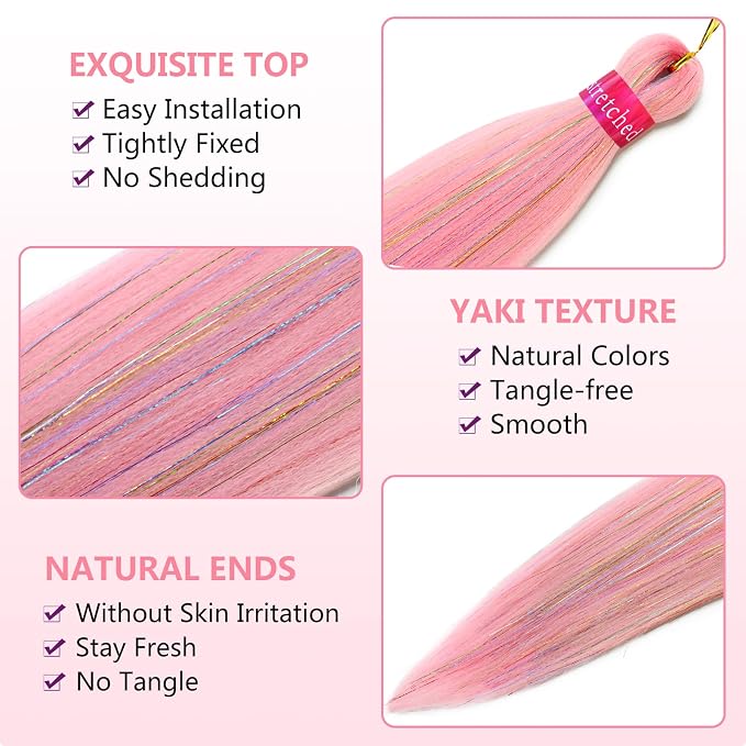 pink mix tinsel