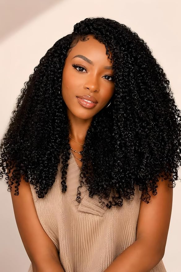 Natural Balck Half Kinky Curly