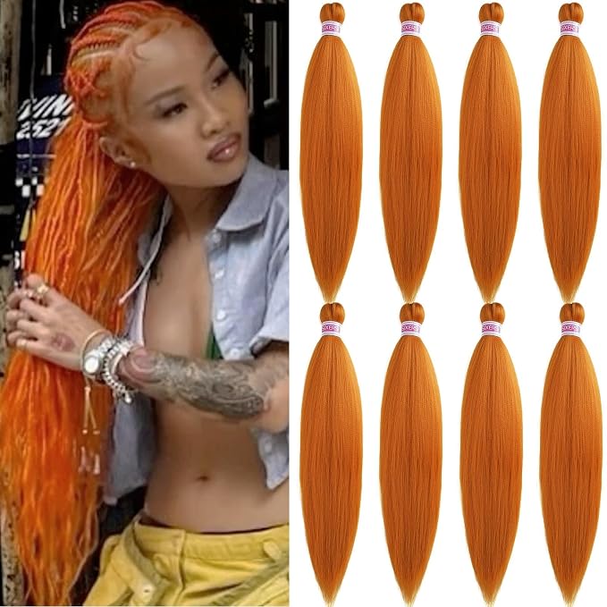 Burnt Orange Braiding Hair