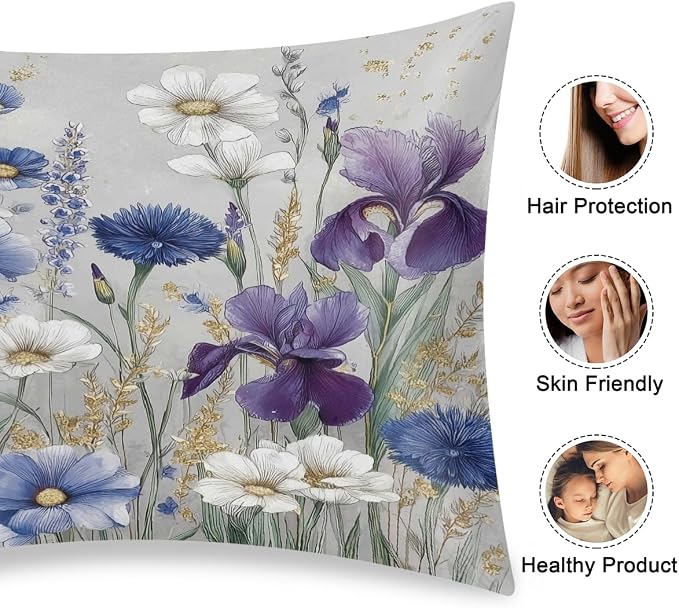 Purple White Wildflowers
