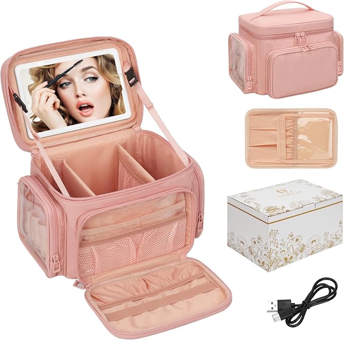02-Pink with LED Mirror